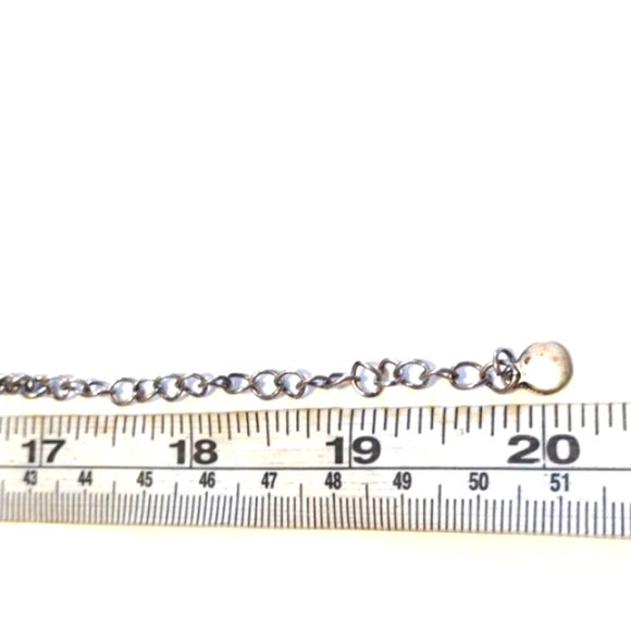 ROXY AND LOLA SILVER-TONE BEADED 3-TONE ROUND METAL PENDANT 17-20" NECKLACE - Picture 6 of 8